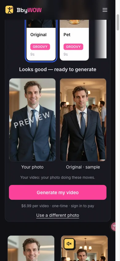 The upload box with a photo preview loaded